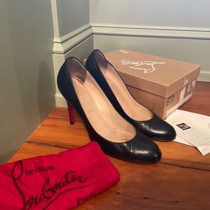 Christian Louboutin Simple Pump 100, Capretto Black kid leather, Size 42